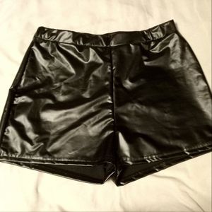 Black Leather short